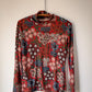 Rare 90s Yohji Yamamoto Floral Wool Turtleneck Sweater / M
