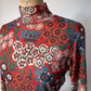 Rare 90s Yohji Yamamoto Floral Wool Turtleneck Sweater / M