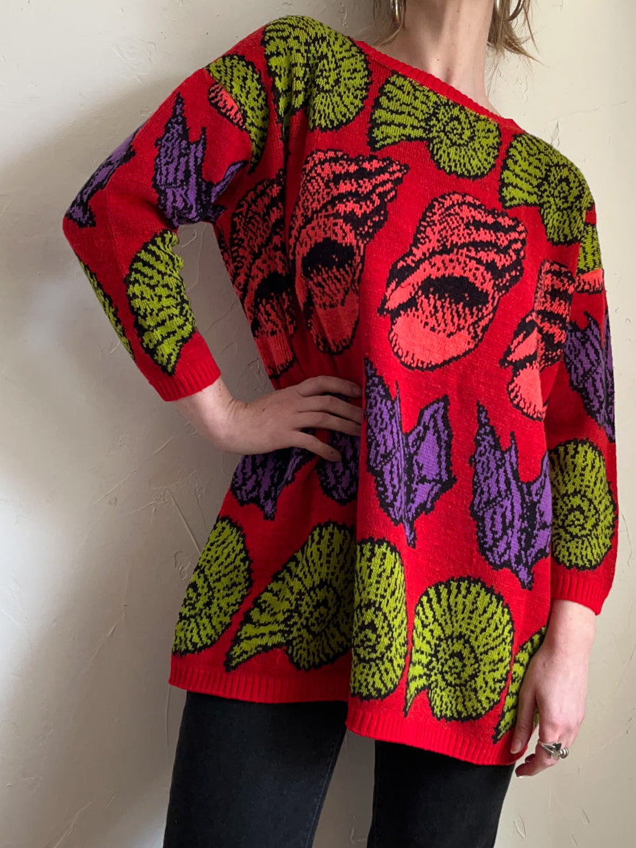 80s Betsey Johnson Seashell Sweater