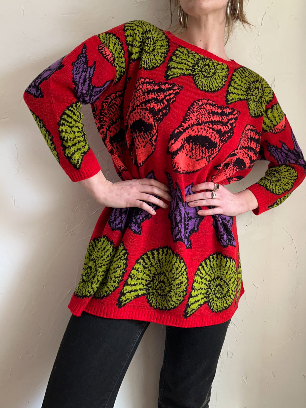80s Betsey Johnson Seashell Sweater