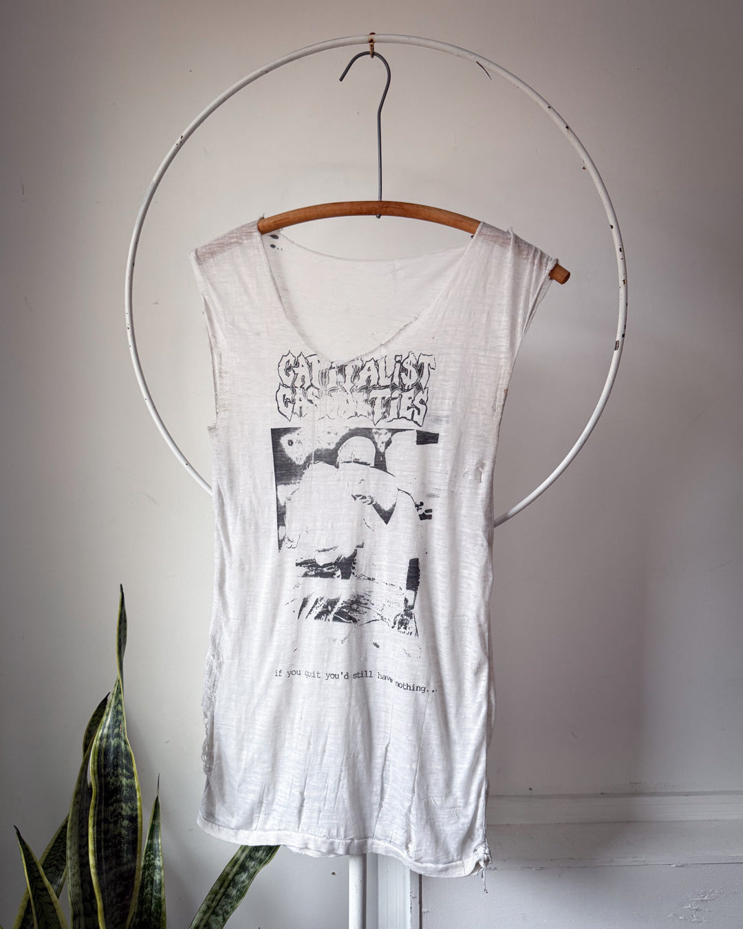 80s Capitalist Casualties Distressed Thrashed Paper Thin Metal Band T-Shirt / XS