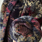 80s Donnybrook Dark Floral Faux Fur Coat / OSFM