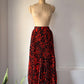 1980s Escada Pleated Maxi Skirt / S