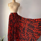 1980s Escada Pleated Maxi Skirt / S