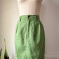 80s Esprit Green Linen Skirt / S
