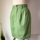 80s Esprit Green Linen Skirt / S