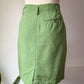80s Esprit Green Linen Skirt / S