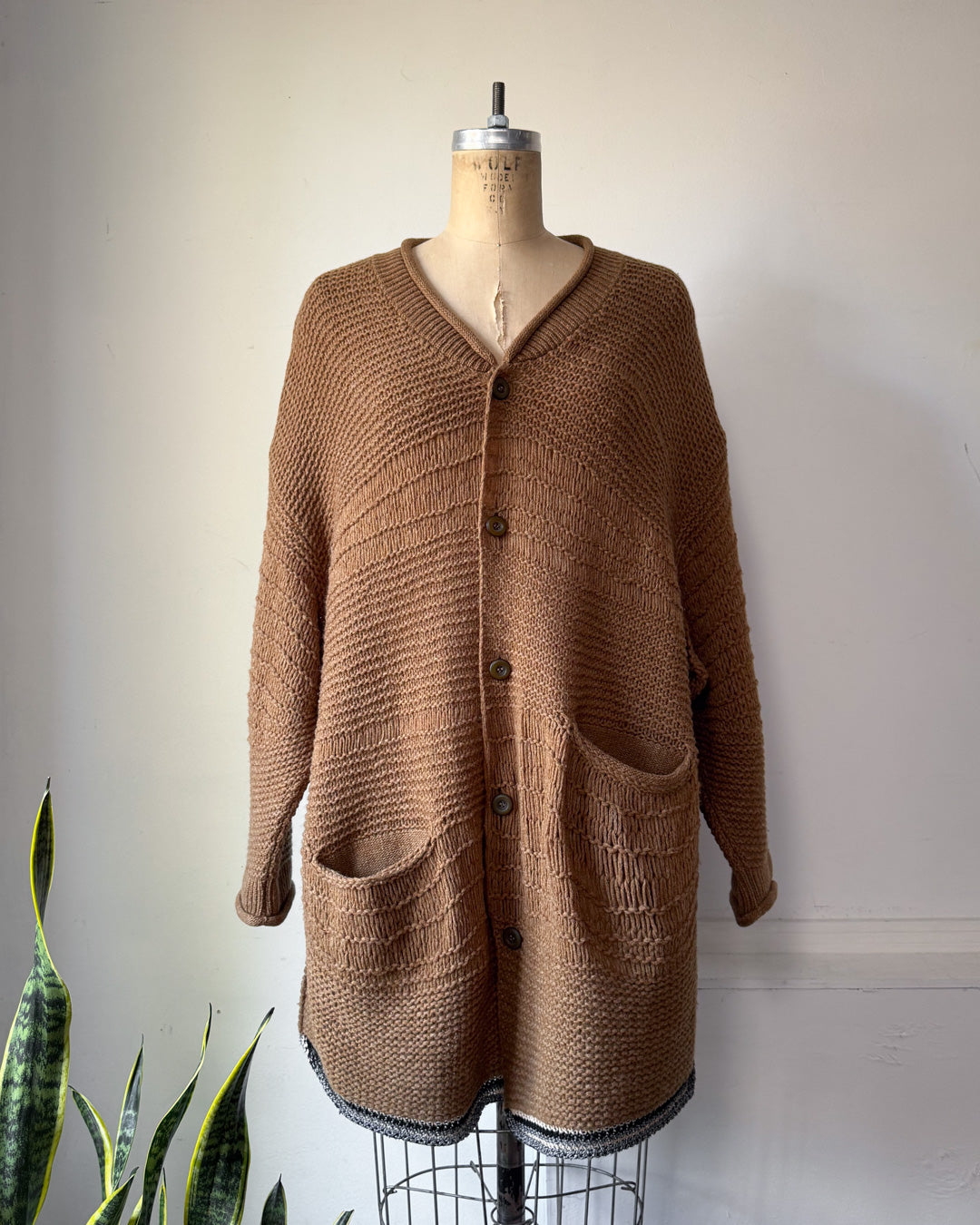 80s Matsuda Open Knit Wool Cardigan / S-L