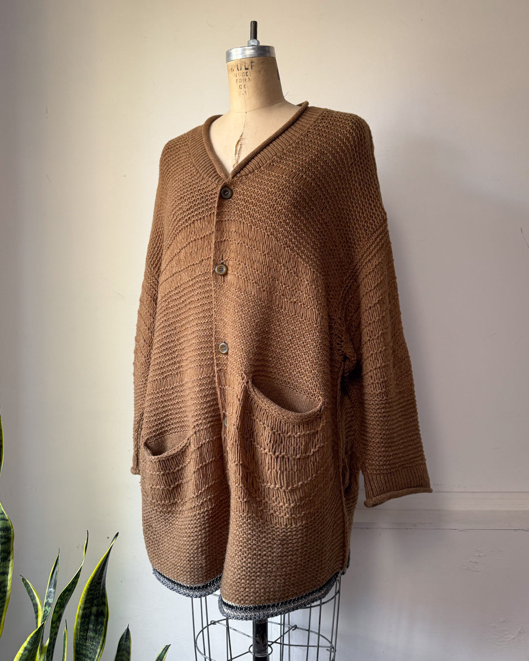 80s Matsuda Open Knit Wool Cardigan / S-L