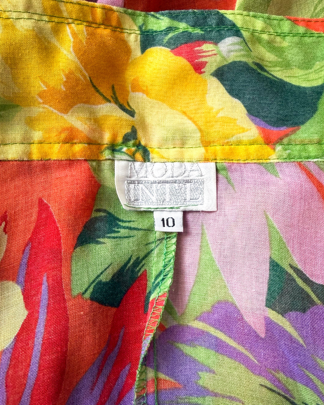 80s Colorful Maxi Wrap Skirt / M