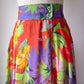 80s Colorful Maxi Wrap Skirt / M