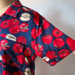 90s Nicole Miller Novelty Apple Print Silk Shirt / S-M