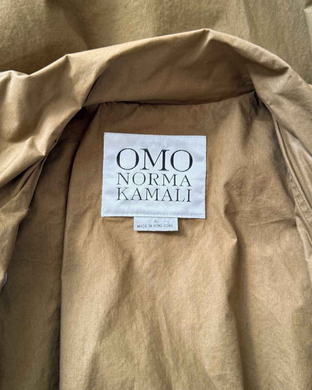 80s Norma Kamali Cotton Full Skirt Trench / XS-S