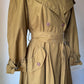 80s Norma Kamali Cotton Full Skirt Trench / XS-S