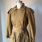 80s Norma Kamali Cotton Full Skirt Trench / XS-S