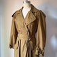 80s Norma Kamali Cotton Full Skirt Trench / XS-S