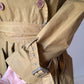 80s Norma Kamali Cotton Full Skirt Trench / XS-S