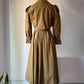 80s Norma Kamali Cotton Full Skirt Trench / XS-S