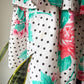 80s Tiered Cotton Strapless Dress / M