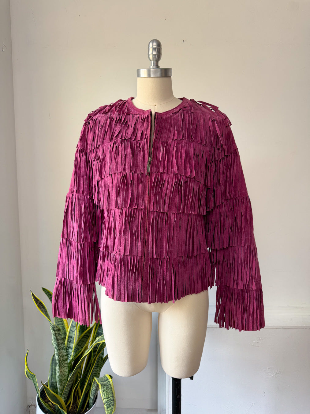 Y2K Suede Fringe Jacket / S-M
