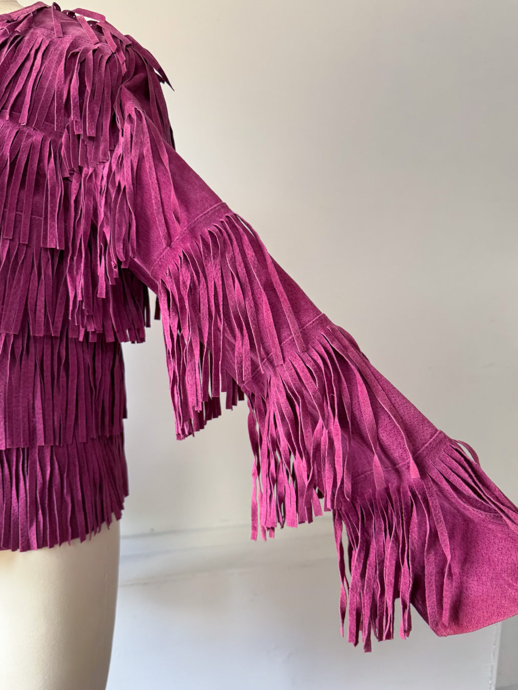 Y2K Suede Fringe Jacket / S-M