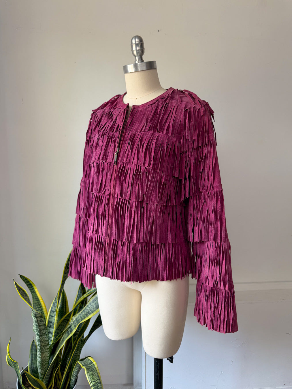 Y2K Suede Fringe Jacket / S-M