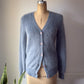 90s Dusty Blue Angora Cardigan / S