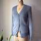 90s Dusty Blue Angora Cardigan / S