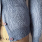 90s Dusty Blue Angora Cardigan / S