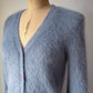90s Dusty Blue Angora Cardigan / S