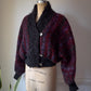 80s Fuzzy Hand Knit Mohair Cardigan / S-L