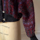 80s Fuzzy Hand Knit Mohair Cardigan / S-L