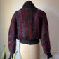 80s Fuzzy Hand Knit Mohair Cardigan / S-L