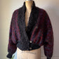 80s Fuzzy Hand Knit Mohair Cardigan / S-L