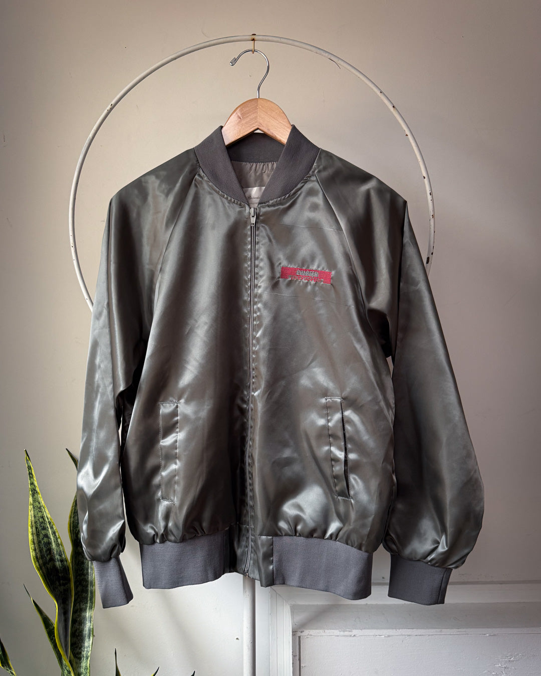 80s Kiss of the Spider Woman Silver & Pink Satin Movie Promo Jacket / L