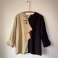 80s Novelty Cotton Face Shirt / S-M