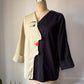 80s Novelty Cotton Face Shirt / S-M