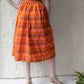 80s Orange & Pink Iridescent Silk Skirt / XS