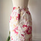 80s Floral Print Cotton Skirt / S