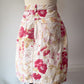 80s Floral Print Cotton Skirt / S