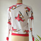 80s Roller Skate Print Pullover / M