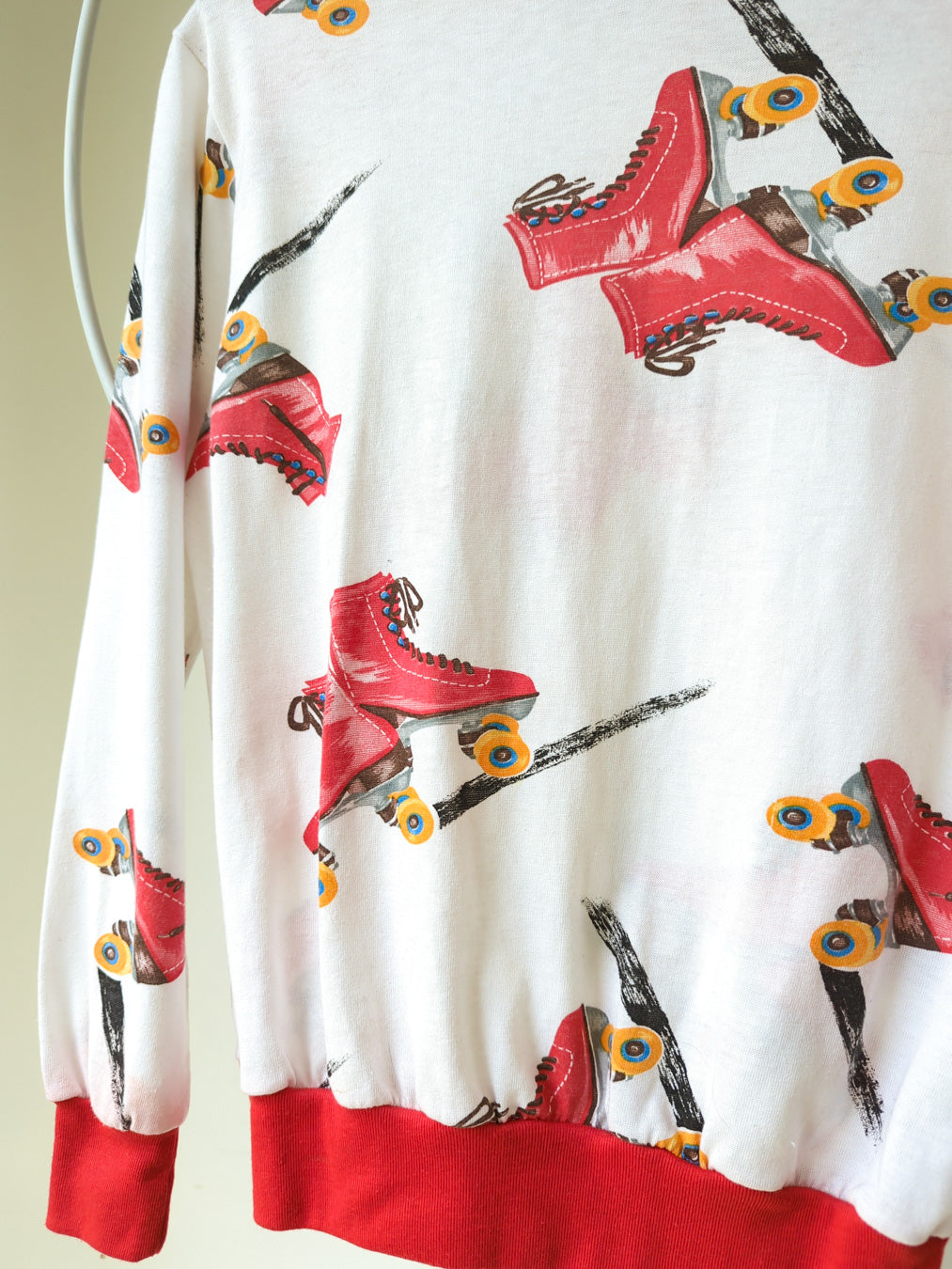 80s Roller Skate Print Pullover / M