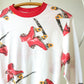 80s Roller Skate Print Pullover / M