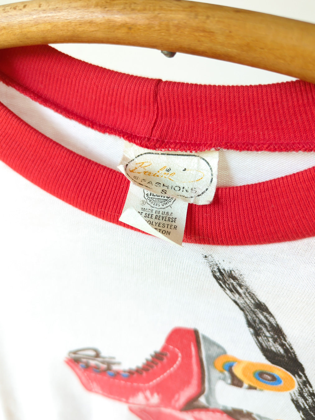 80s Roller Skate Print Pullover / M