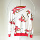 80s Roller Skate Print Pullover / M
