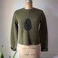 90s Green Wool Pinecone Sweater / S