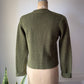 90s Green Wool Pinecone Sweater / S