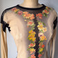 90s Gaultier Floral Mesh Top / M