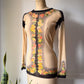 90s Gaultier Floral Mesh Top / M