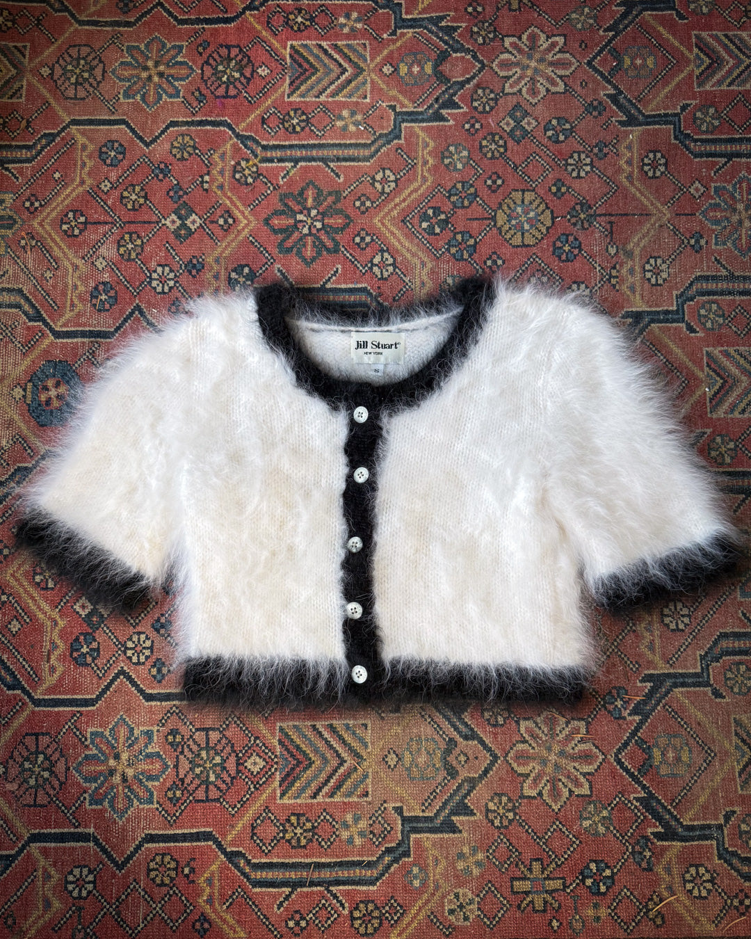 90s Jill Stuart 100% Angora Cropped Sweater / XS-S